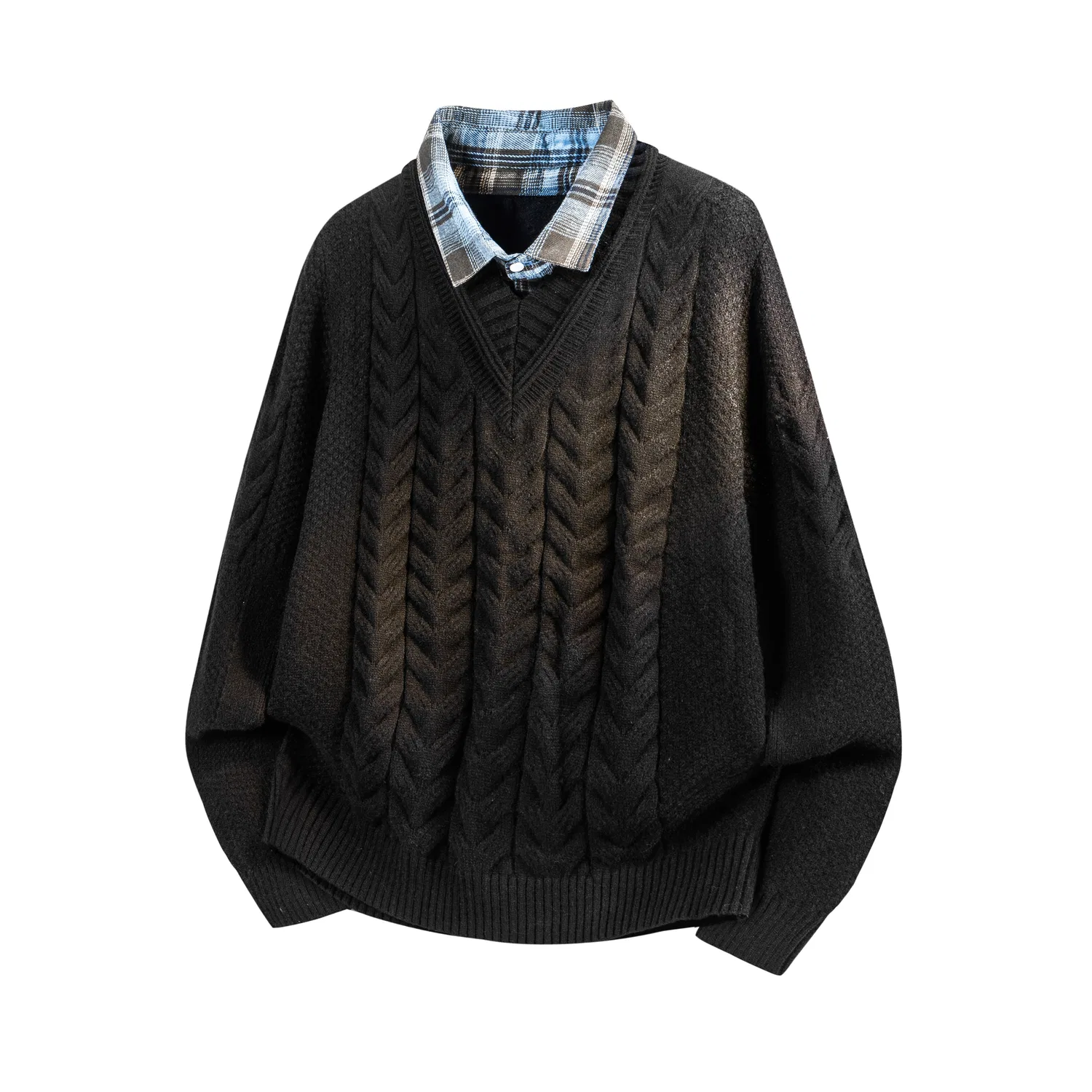 Детский свитер без рукавов с воротником рубашечного типа Unisex Shirt Collar Moderate, PAL ONGACO, Black