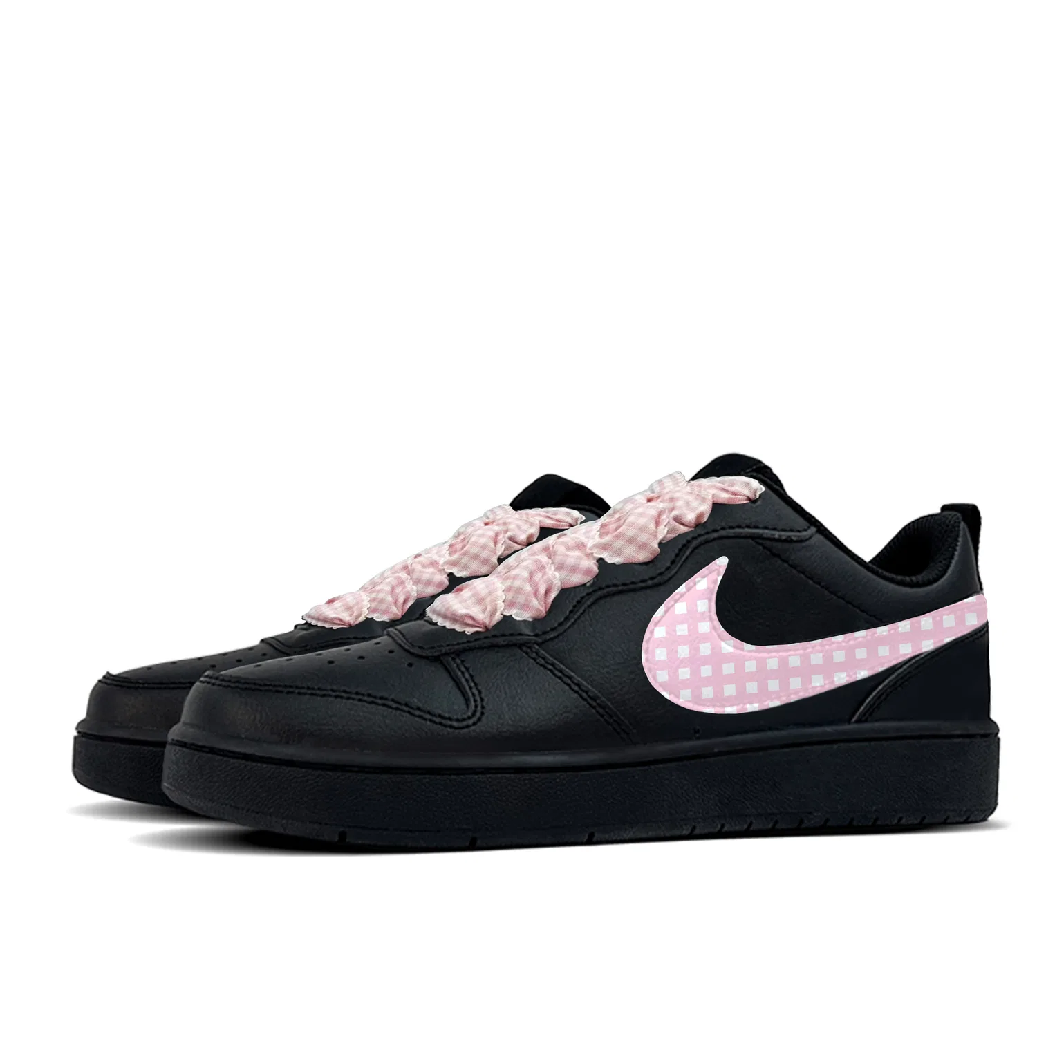 Детские кроссовки для скейтбординга из кожи с принтом Court Borough Nike, Black — фото 4