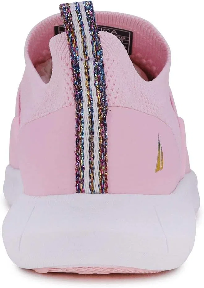 Детские кроссовки для девочек Slip-On Athletic Sneakers Nautica, Pink Rainbow Metallic — фото 3
