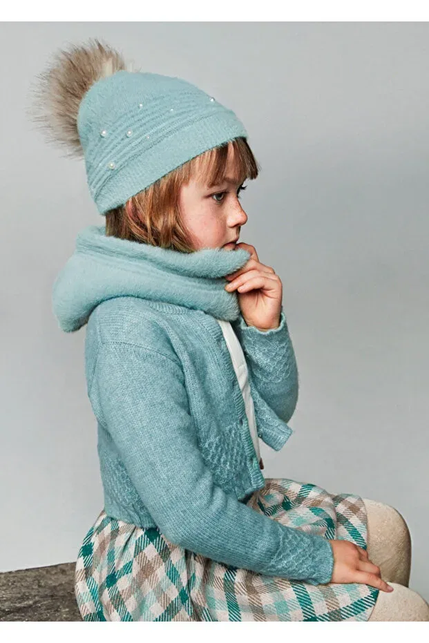Детский кардиган с капюшоном Jade vig cardigan Mayoral, Water Green