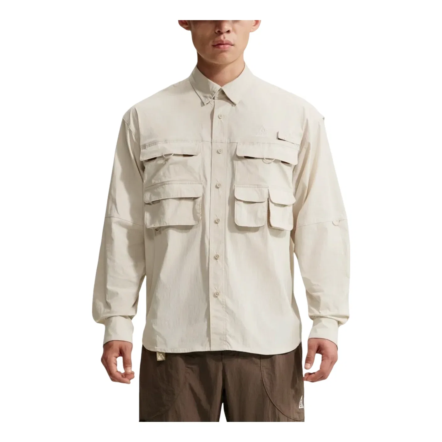 Мужская рубашка для походов ACG Orb Weaver Dri-FIT ADV UV Shirt 'LT Orewood BRN Cream II' Nike, Lt Orewood Brn/Cream Ii