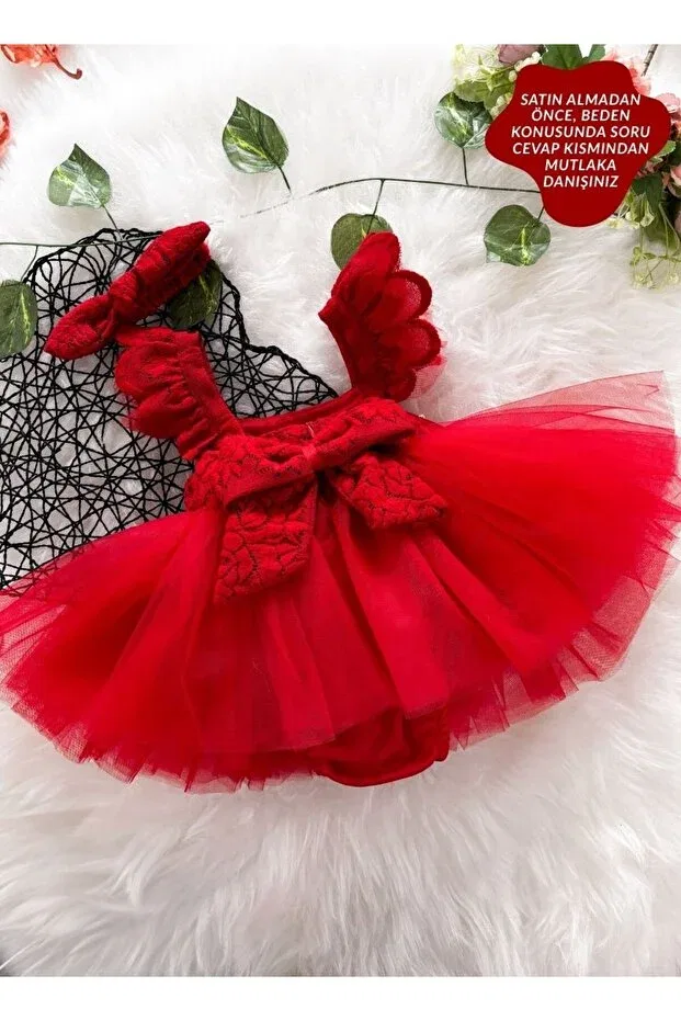 Детский комплект для девочек с цветочным принтом Nomi Aysskids, Red