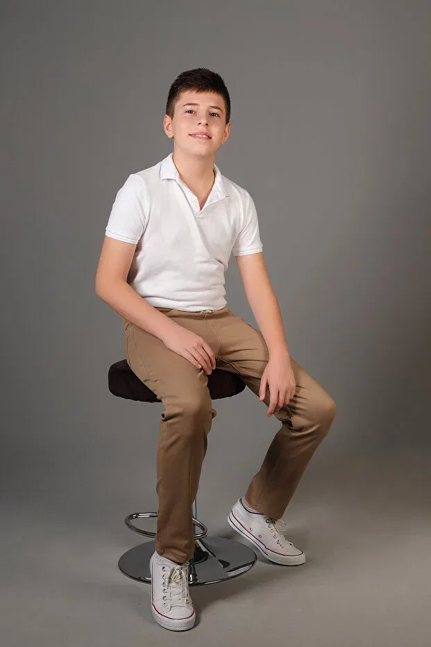 Детские брюки для девочек льняные Vikids, Beige — фото 2