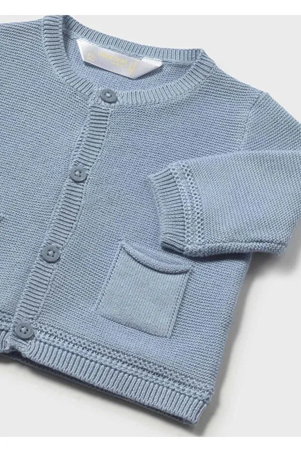 Детский кардиган на пуговицах для мальчиков Newborn baby boy buttoned cardigan Mayoral, Blue — фото 4