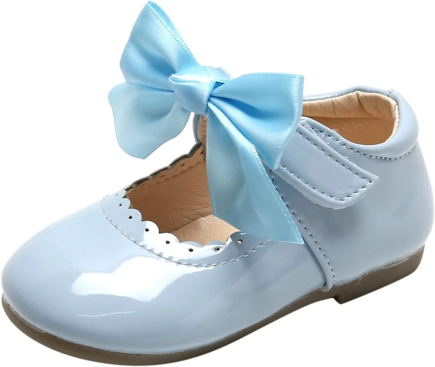 Детские туфли Мэри Джейн с бантом для девочек, Light Blue