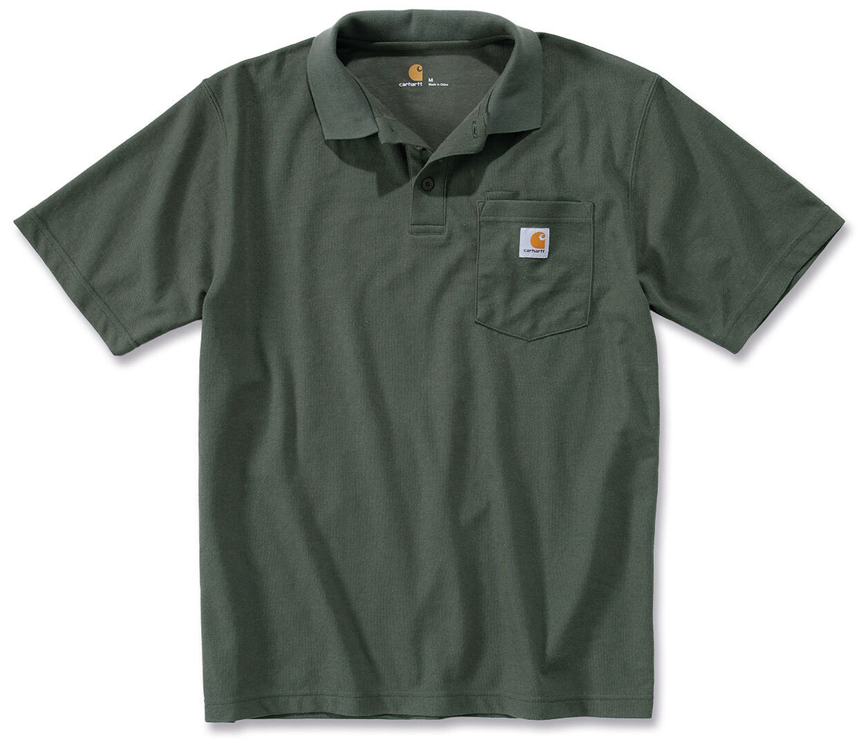 

Рубашка поло Carhartt Contractors Work Pocket, темно-зеленый