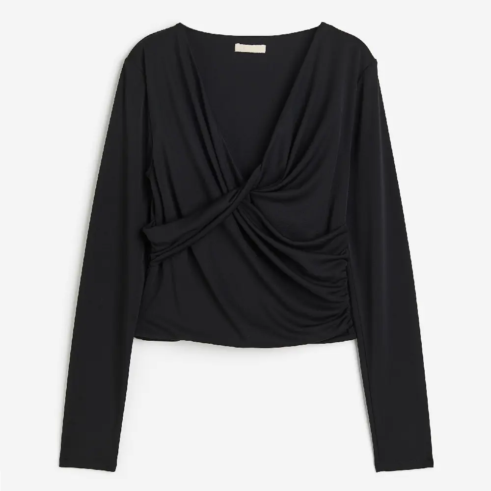 

Топ H&M Twist-detail Jersey, черный