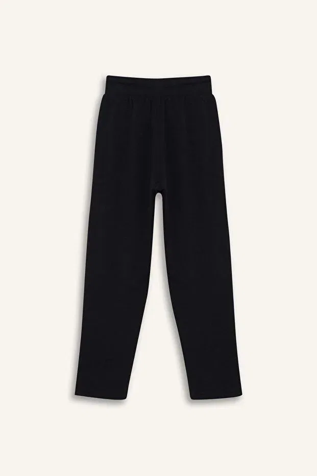 Детские спортивные штаны для мальчиков прямого кроя Defacto, Black — фото 3