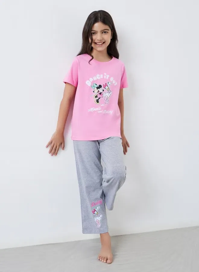 Styli Комплект пижамный с принтом Minnie & Daisy, розовый