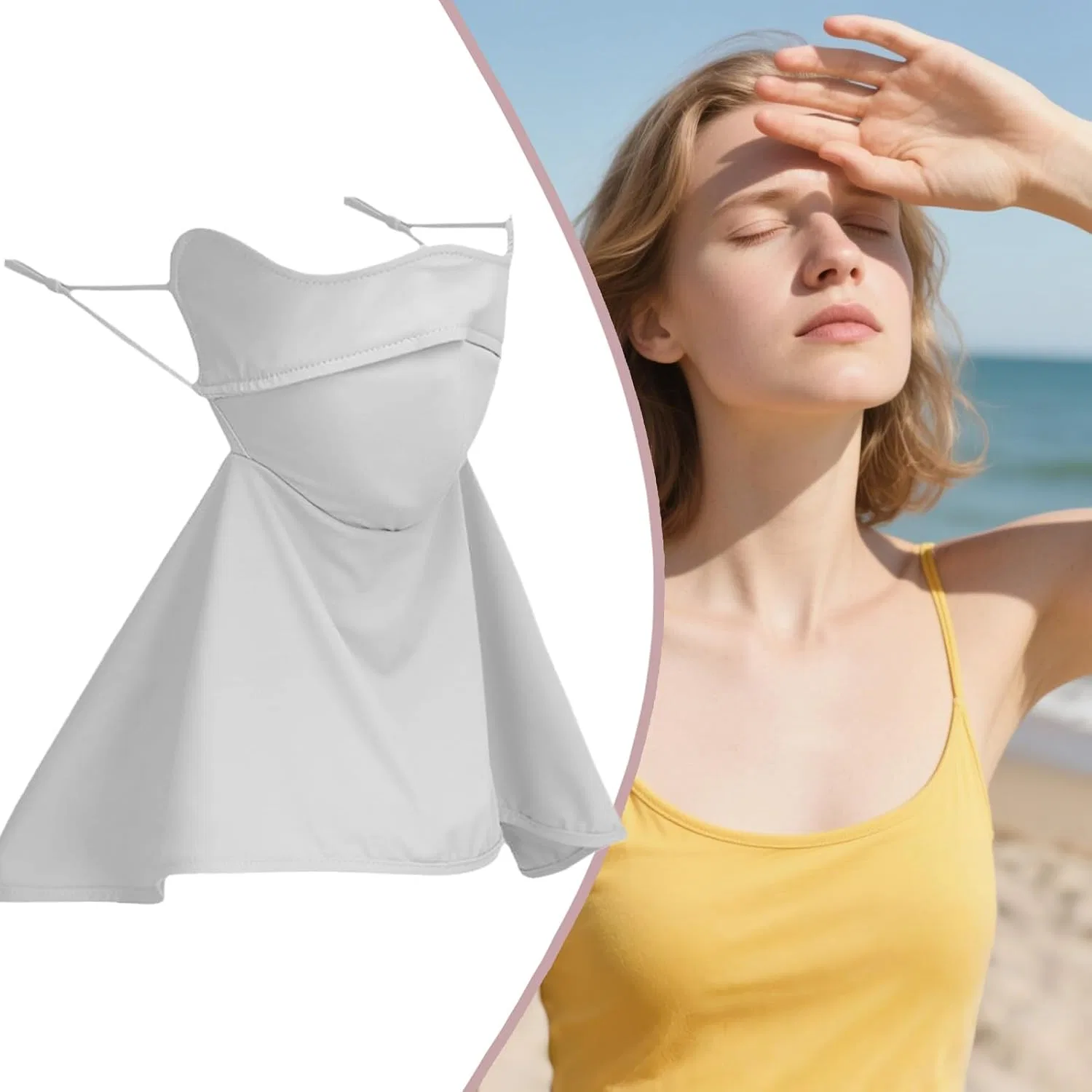 Лицевая маска UV Protection, Lightgrey Generic — фото 3