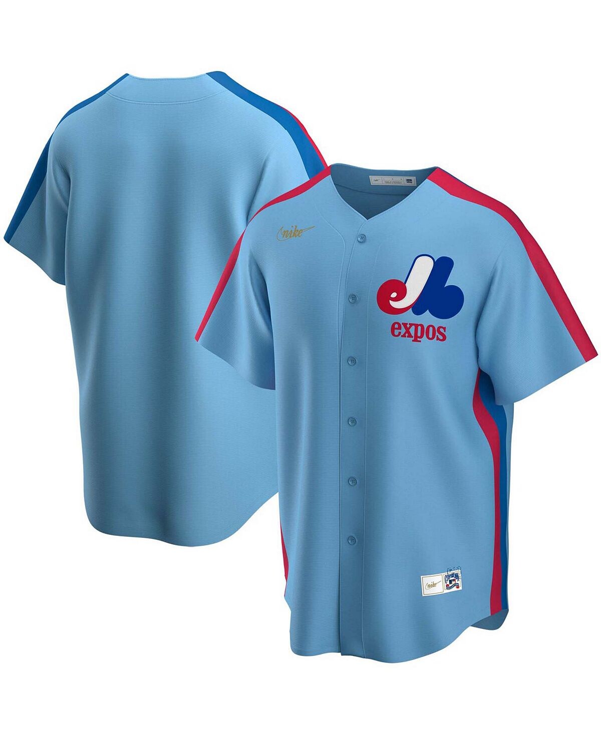 

Мужская голубая футболка montreal expos road cooperstown collection team jersey Nike, светло-синий