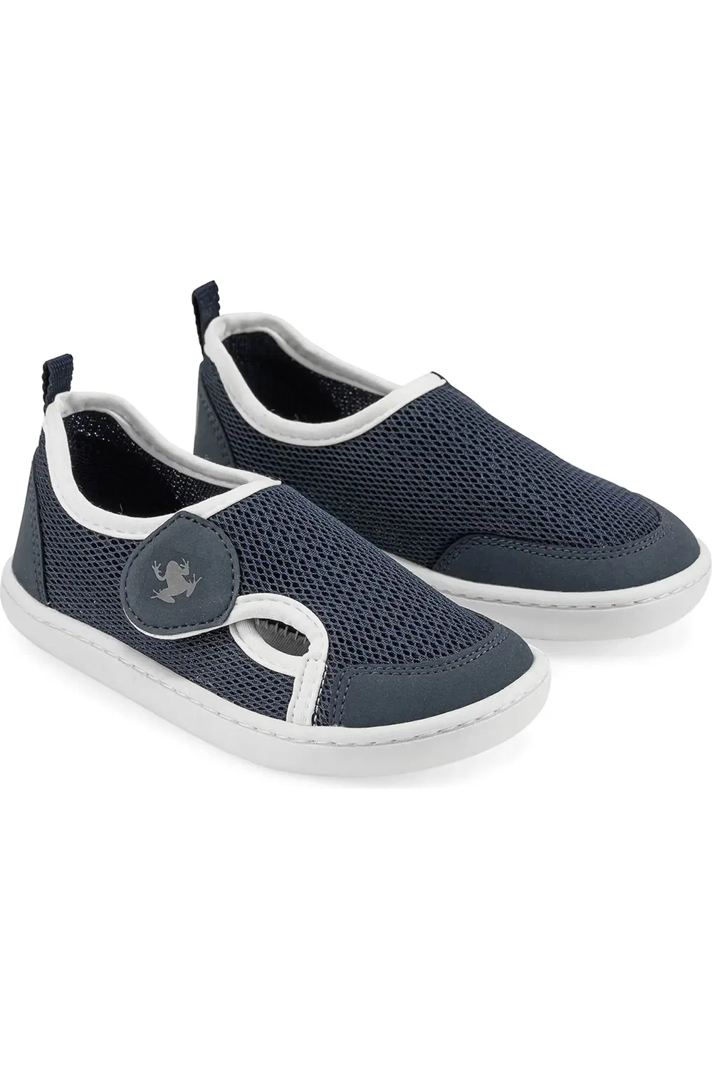 Детские кроссовки для босых ног на липучке Multi Mix Hopfrög Kids, Navy Mix