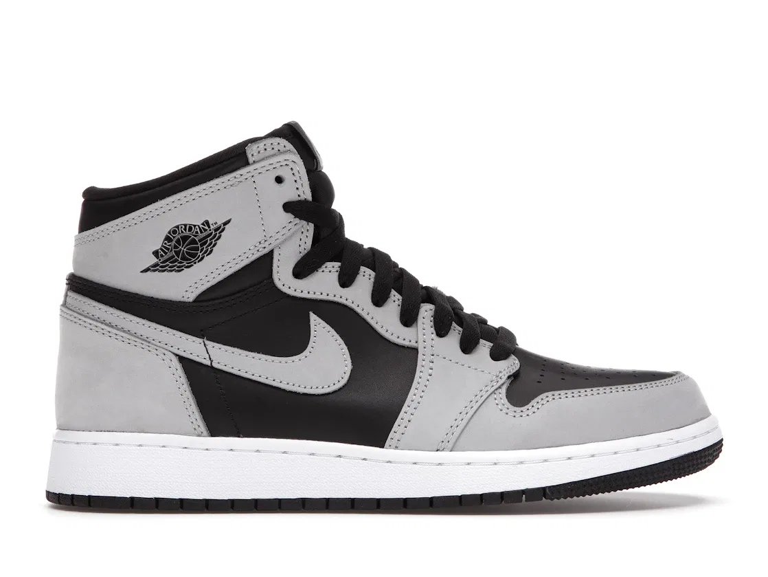 Детские кроссовки с высоким верхом Jordan 1 Retro High Jordan, Black/White-Light Smoke Grey