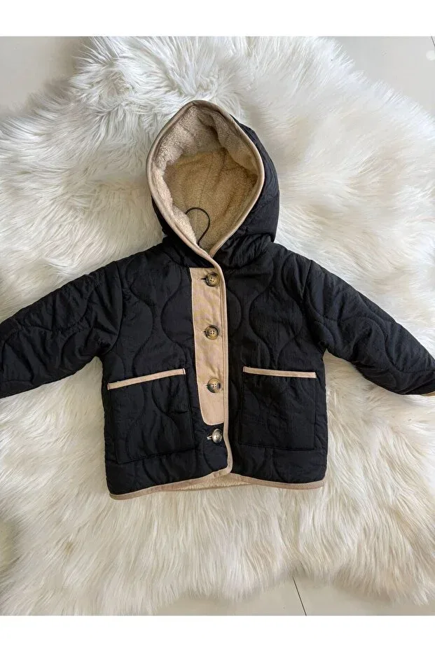 Детское пальто для девочек с капюшоном Mont Mirada, Black