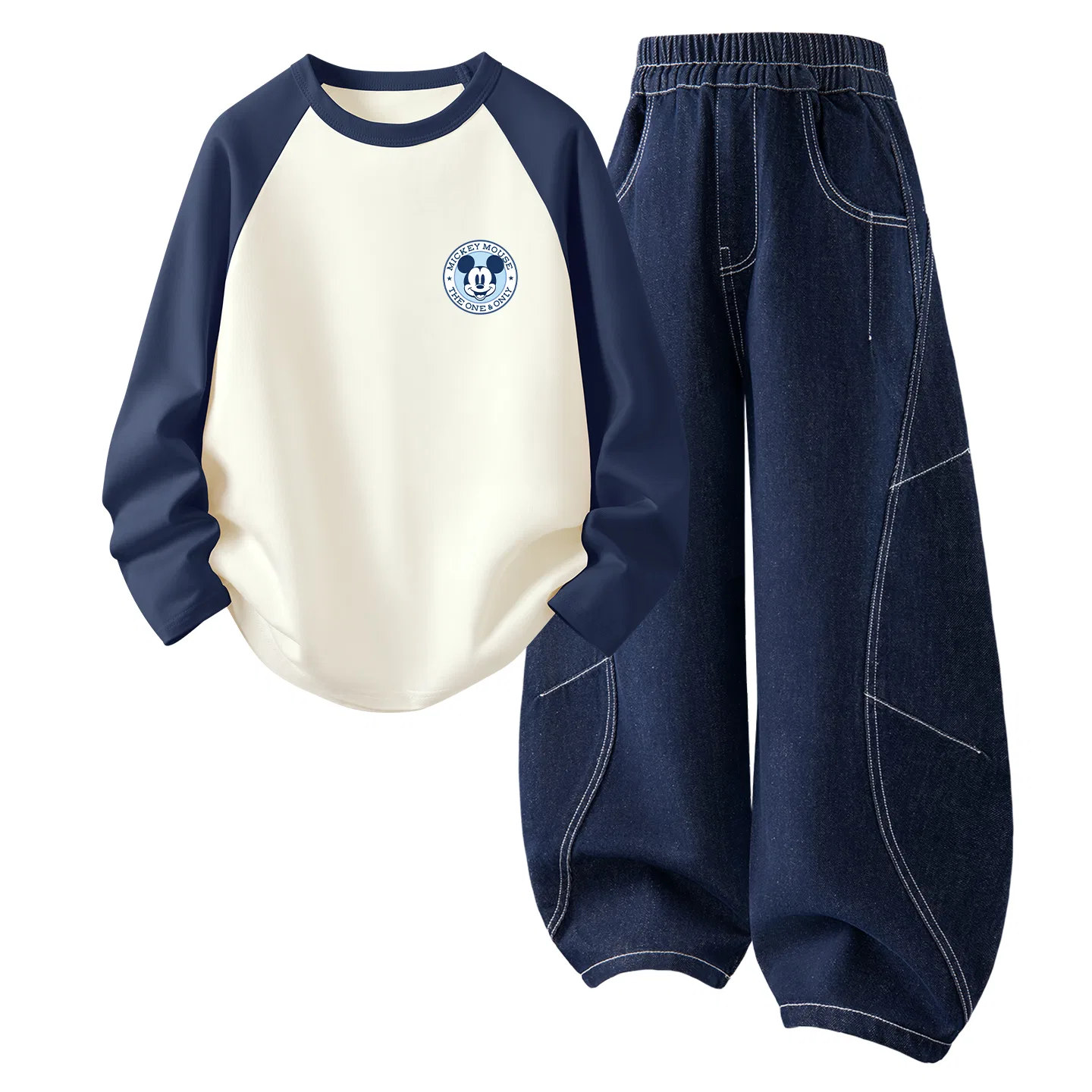 Детский комплект спортивной одежды с длинным рукавом Disney, Navy Blue/Dark Blue