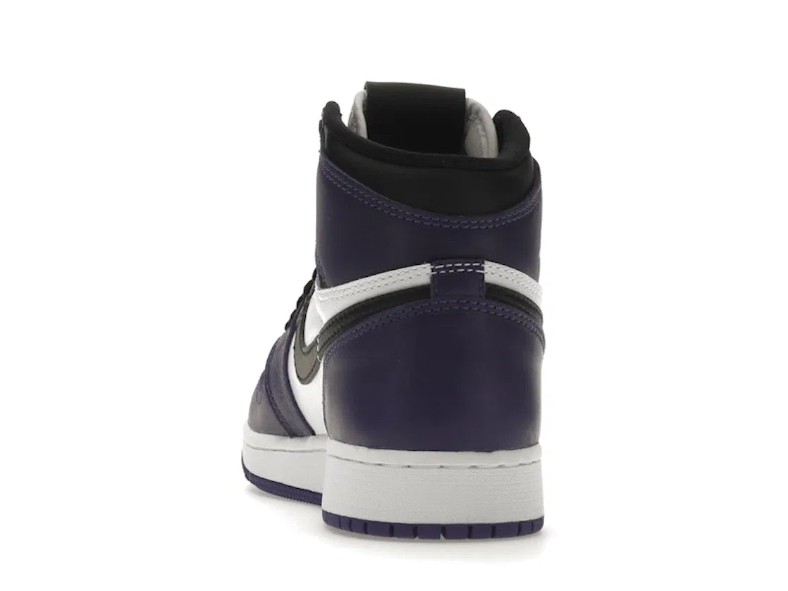 Детские кроссовки с высоким верхом Jordan 1 Retro High Court Purple White, Court Purple/White-Black — фото 4