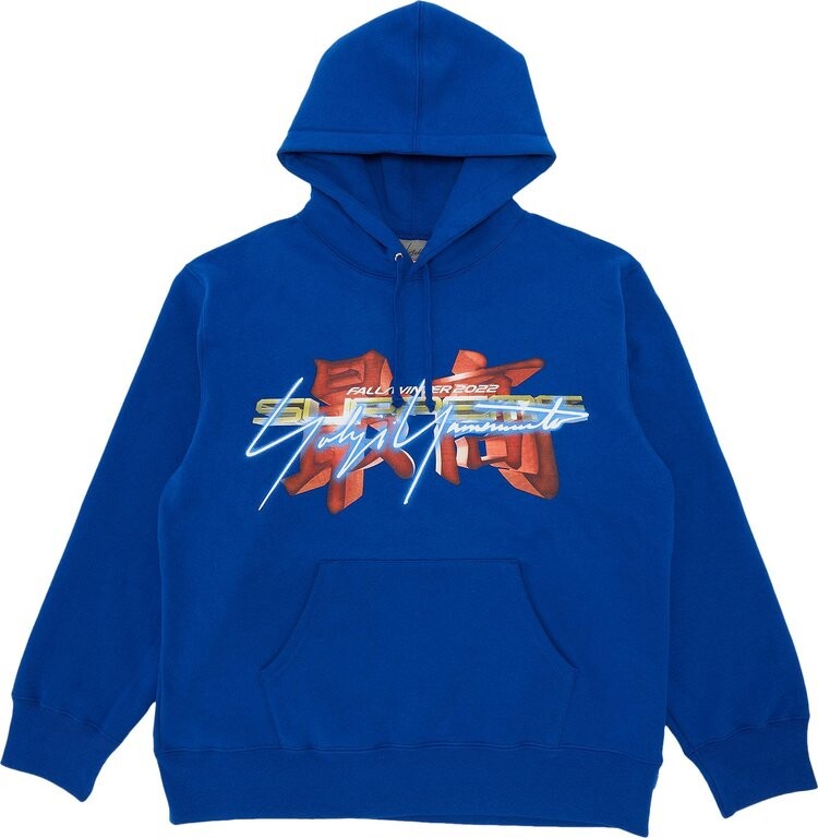 Толстовка Supreme x Yohji Yamamoto x TEKKEN Hooded Sweatshirt 'Royal', синий — фото 2