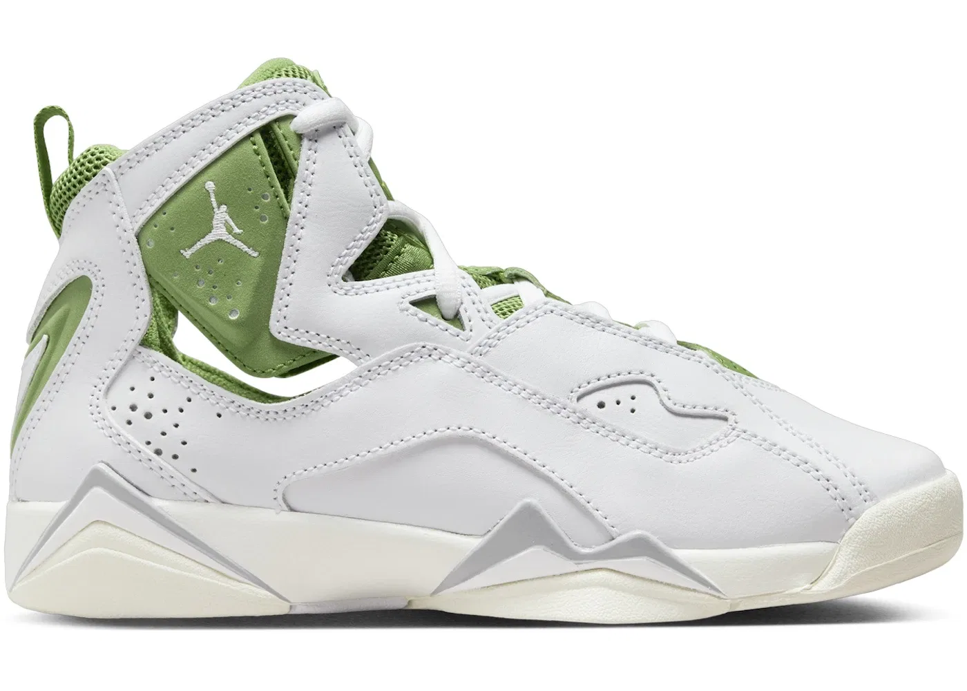 Детские кроссовки Lifestyle с принтом Jordan True Flight Jordan, White Sail Lightning Chlorophyll