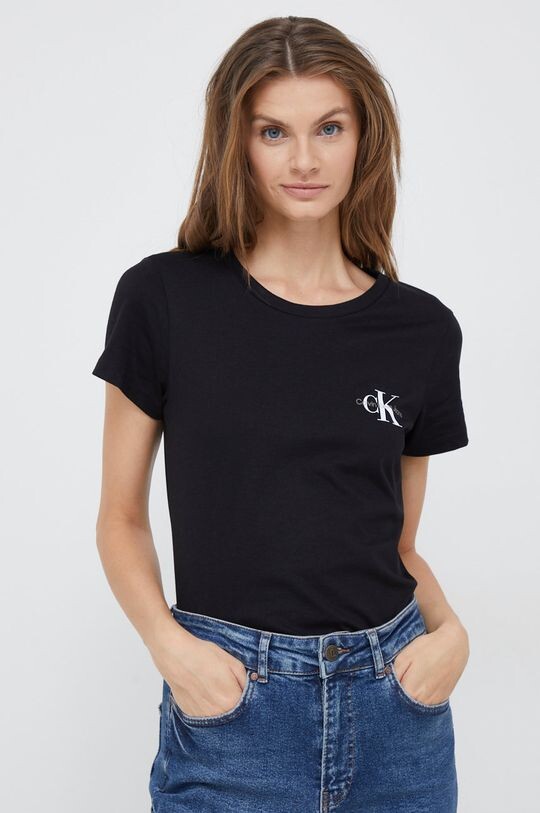 

2 пары хлопковых футболок Calvin Klein Jeans, черный