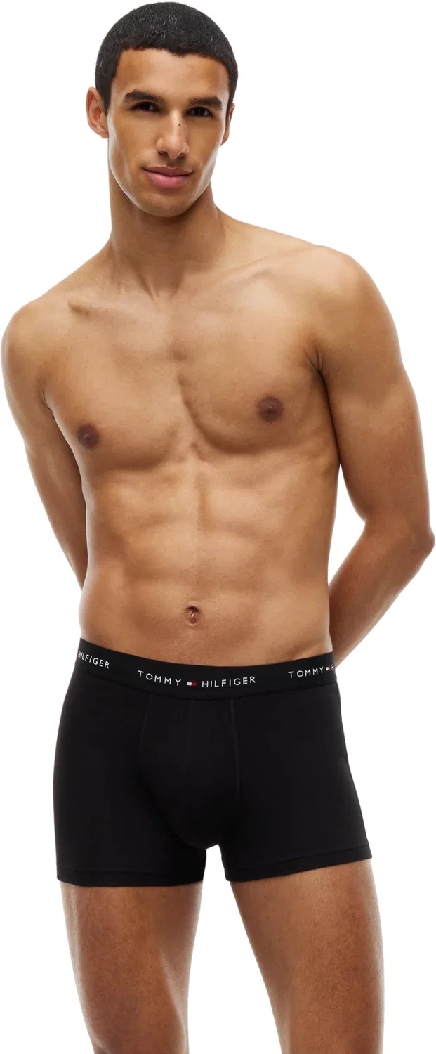 Мужские трусы-слипы с принтом Tommy Hilfiger, Black (B//Alaskan Green/Med Red/Black) — фото 3