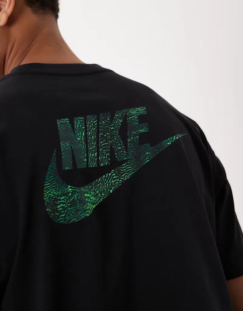 Футболка Nike Swoosh с научно-фантастическим логотипом на спине, черный — фото 3