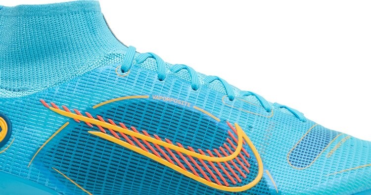 Бутсы Nike Mercurial Superfly 8 Elite FG 'Chlorine Blue Laser Orange', синий — фото 3