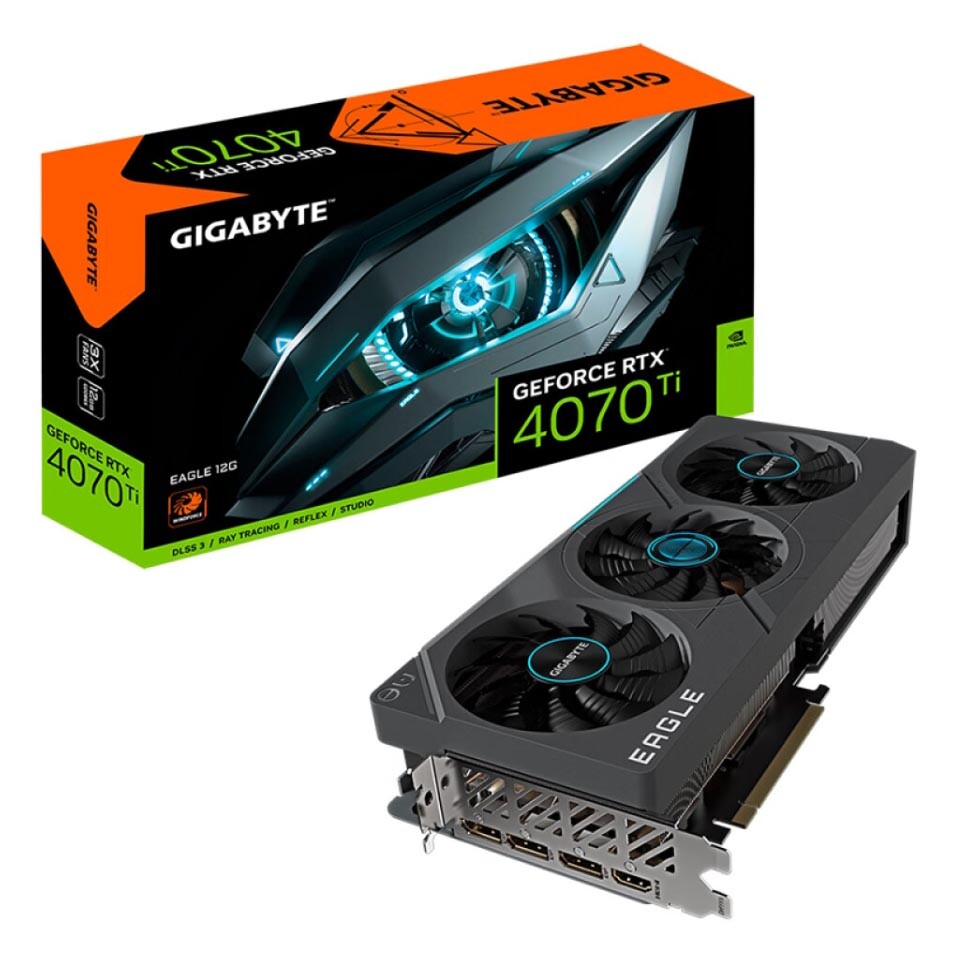 

Видеокарта Gigabyte GeForce RTX 4070 Ti Eagle, 12 Гб, GV-N407TEAGLE-12GD