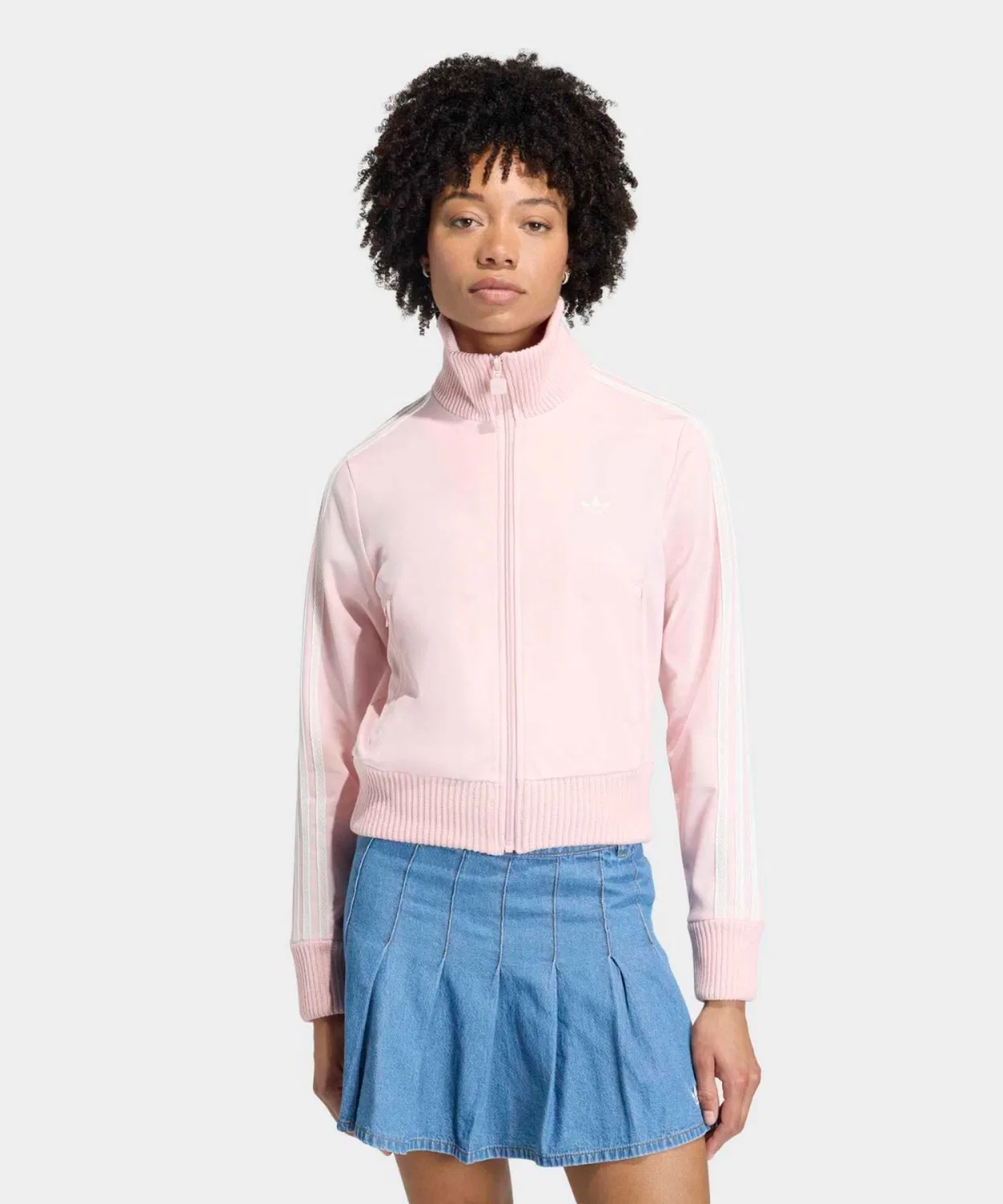 Женская куртка-джерси с вязаным крючком, модель Firebird Adidas, Pink
