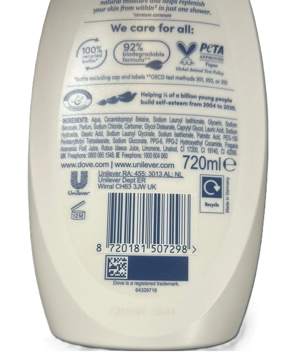 Гель для душа Summer Care Berries & Citrus Fruits, Dove, 720 мл
