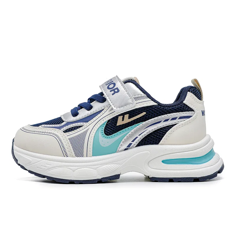 Детские кроссовки с амортизацией Blue Rice Silver WARRIOR