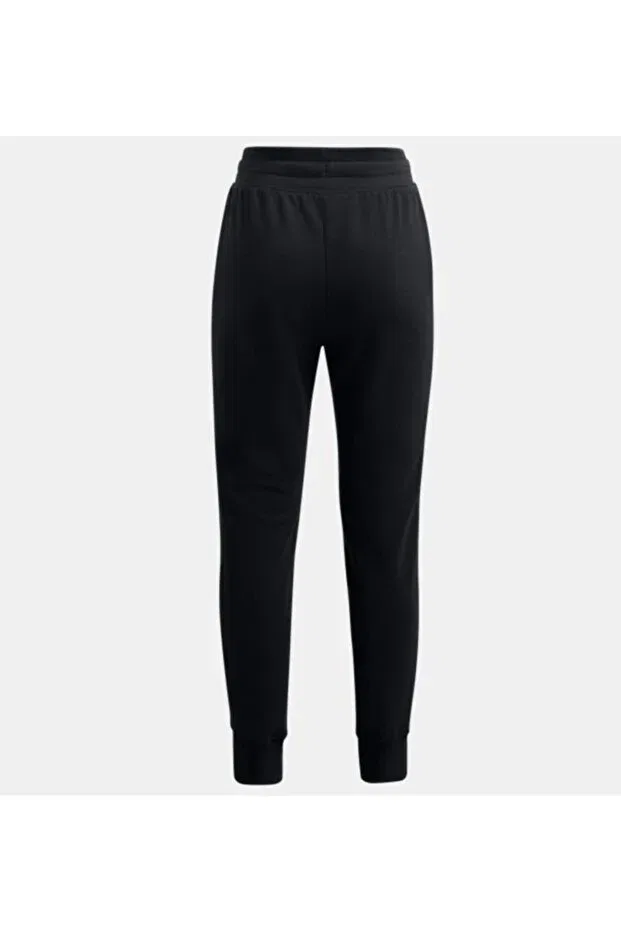 Детские джоггеры для девочек из флиса Rival Fleece Jogger Under Armour, Черный — фото 2