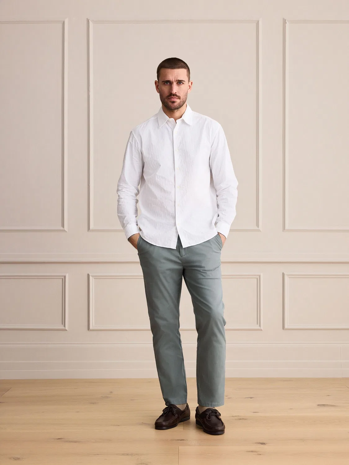 Брюки чинос slim fit Next, сине-зеленый — фото 2