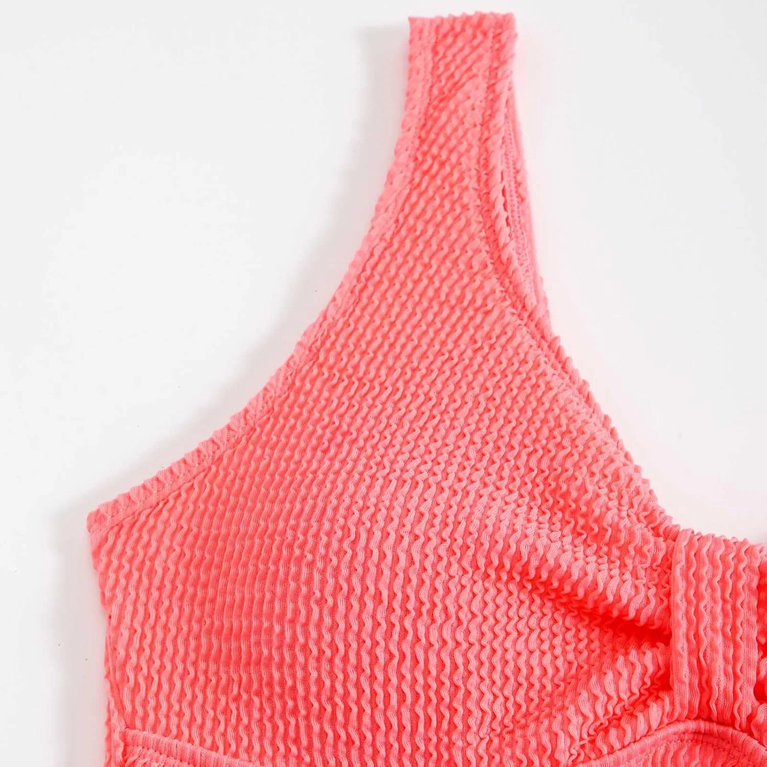 Женский слитный купальник с утяжкой живота Push Up, Pink — фото 3