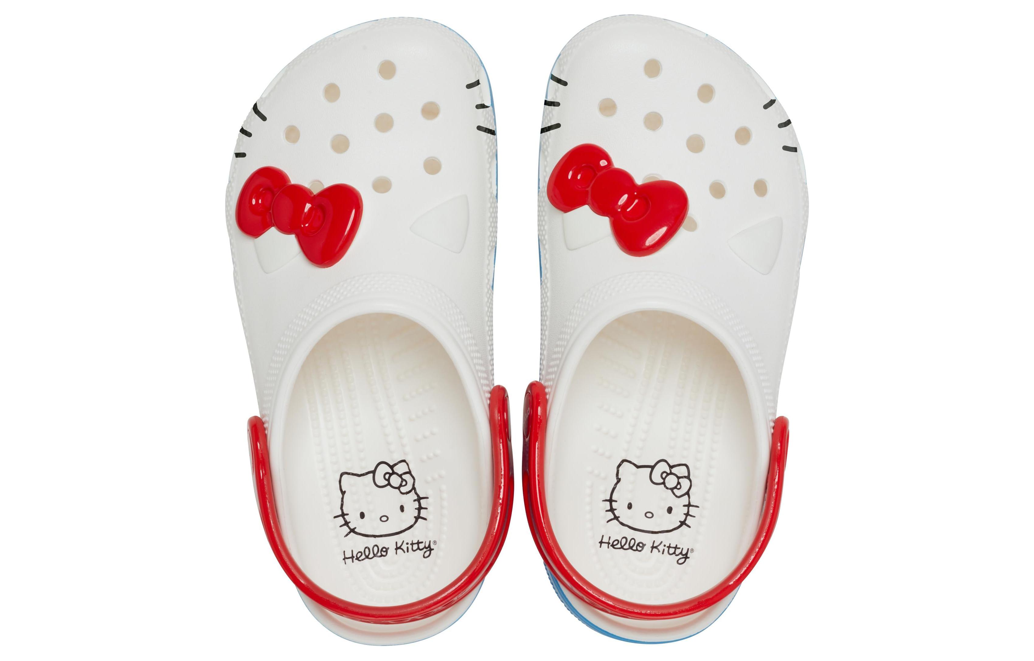 Классический Клог Hello Kitty I Am Crocs, Белый Красный Синий — фото 3