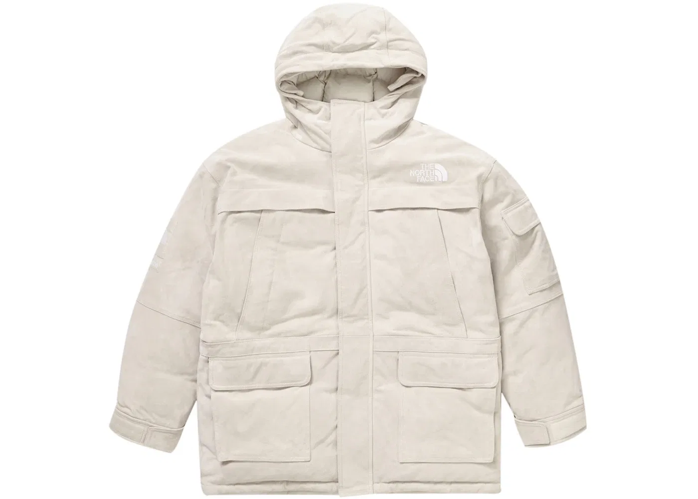 Мужская парка с наполнителем из пуха 600 Fill Suede The North Face Supreme, Stone — фото 2