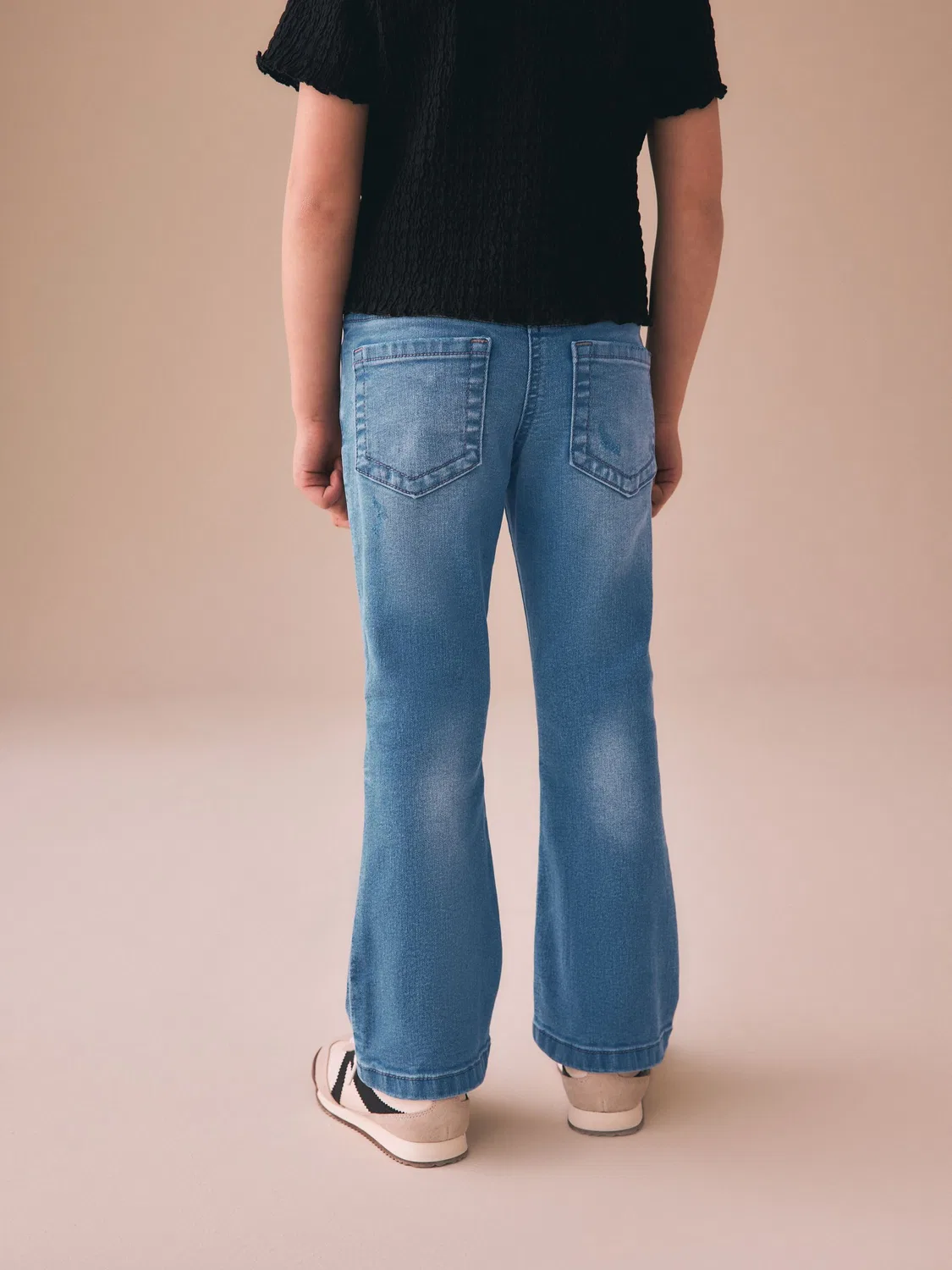 Джинсы расклешенные с заниженной талией Next, Mid Blue Denim — фото 3