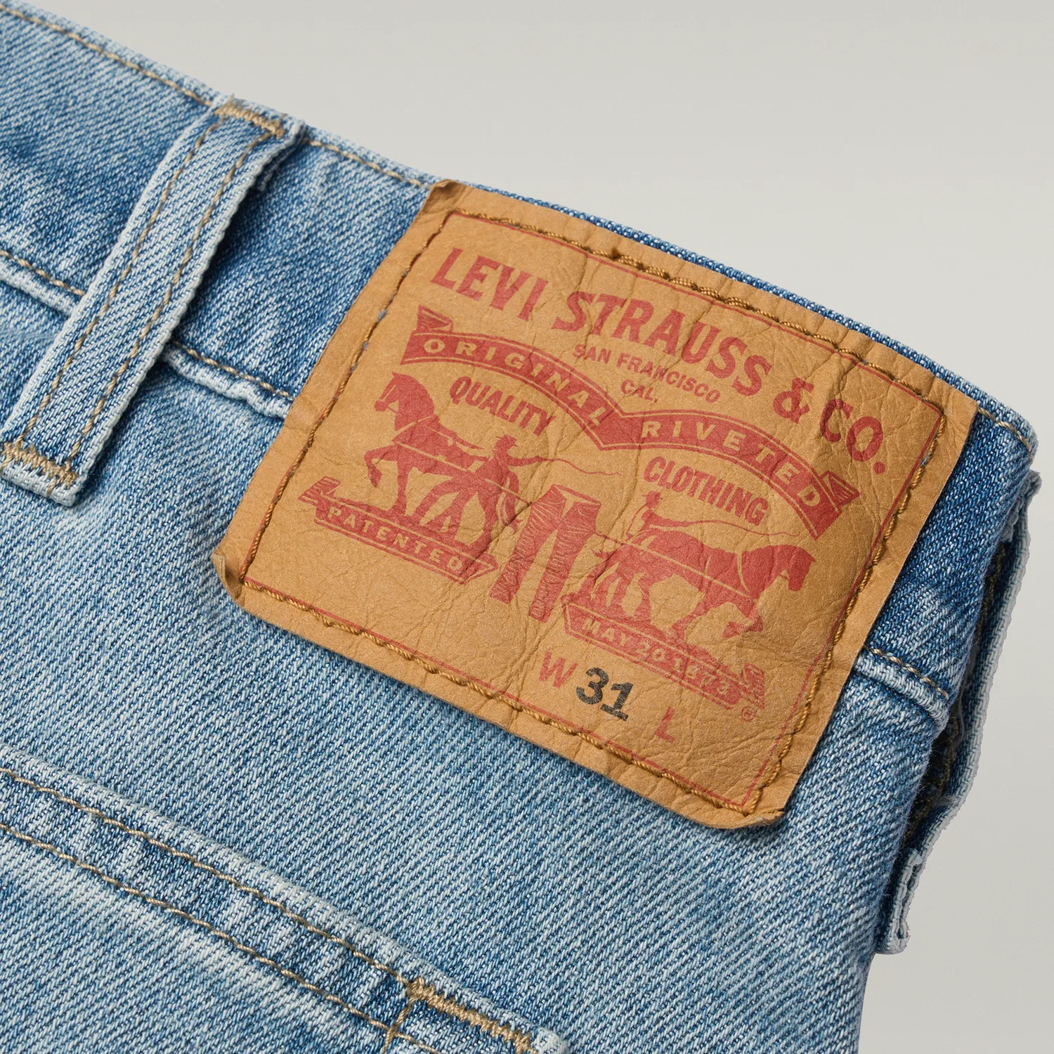 Мужские джинсовые шорты прямого кроя Light Blue Levis, Light Blue — фото 4