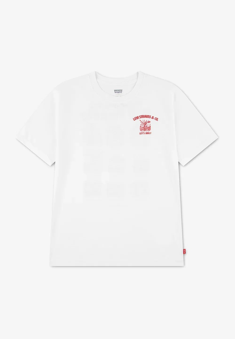 Роликовые модели - футболка с принтом Levi'S, Bright White