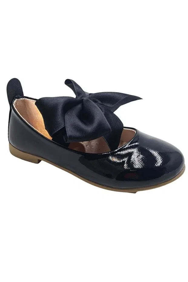 Детские балетки для девочек с бантом Wakawakakidsstore, Black