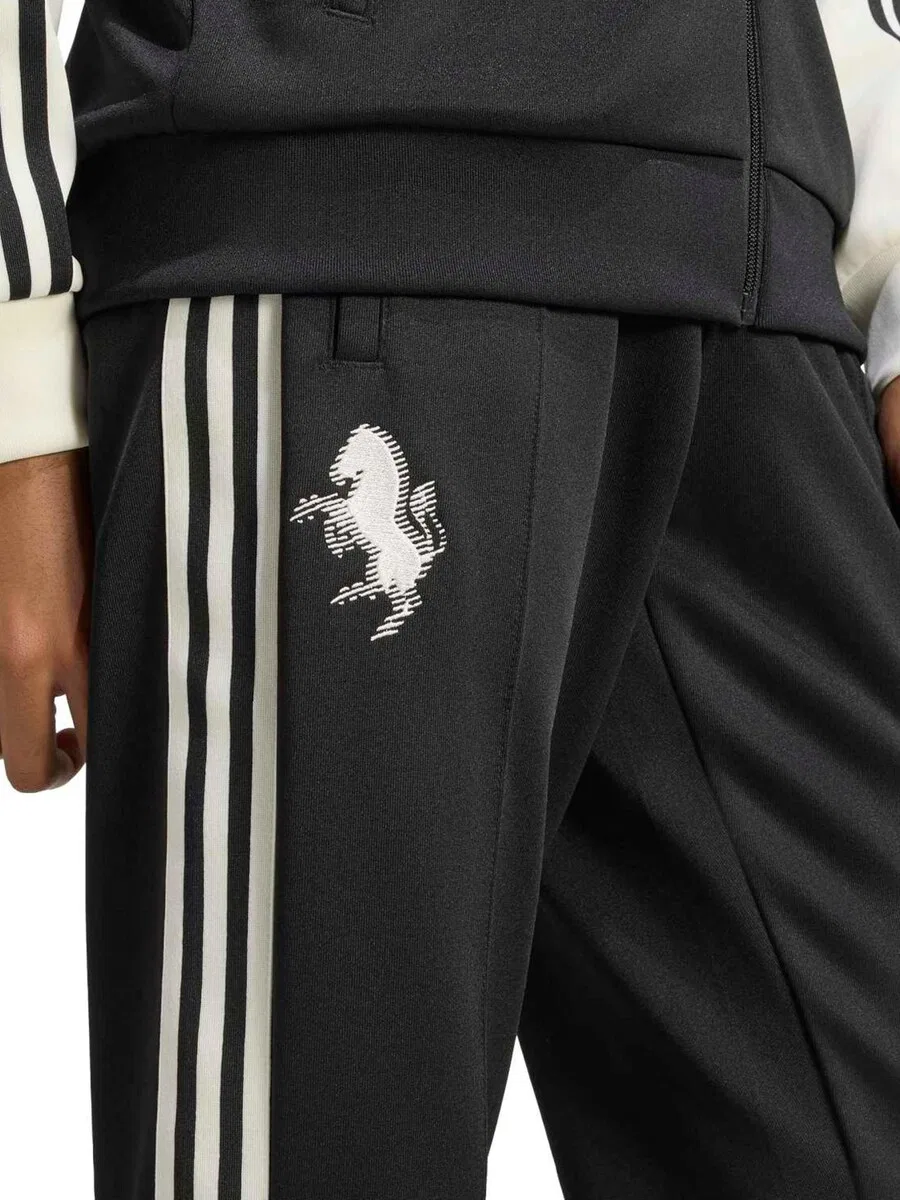 Спортивные брюки ADIDAS PERFORMANCE Tapered Workout Pants 'JUVE OG2' черного цвета — фото 3