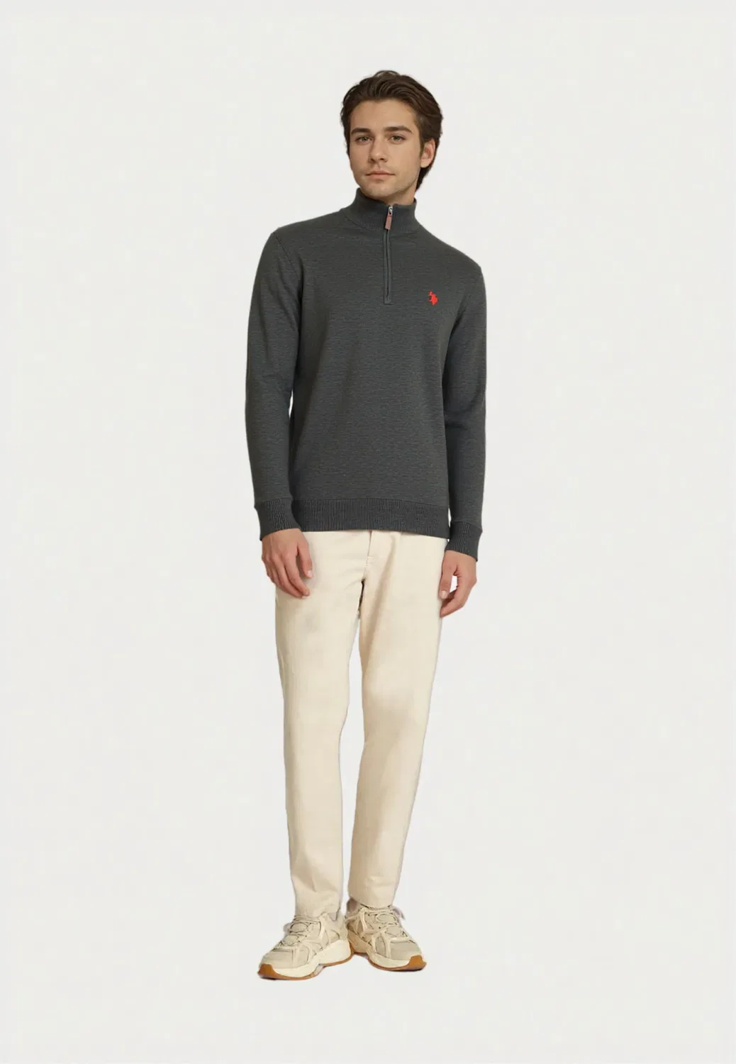 Пуловер, антрацитовый U.S. Polo Assn.