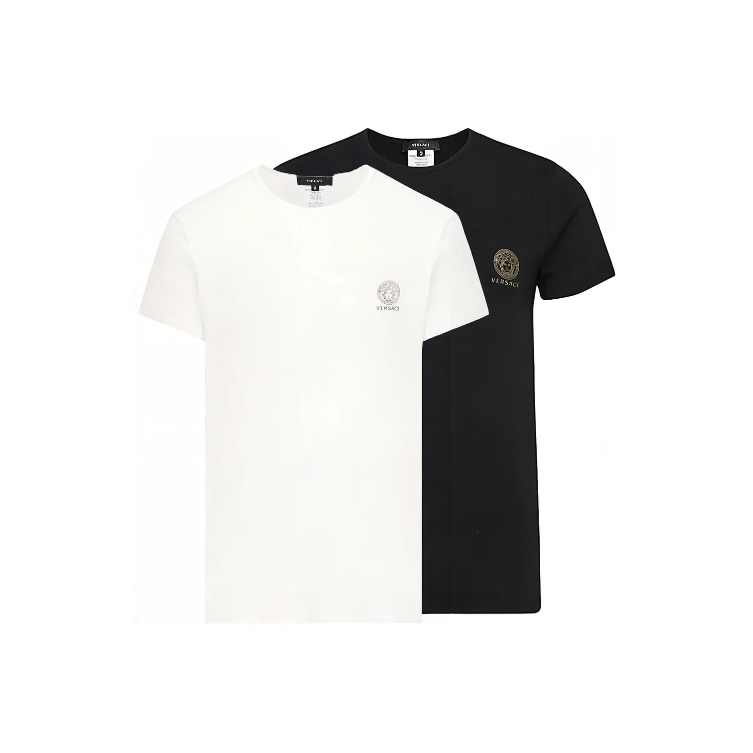 Мужской комплект футболок с круглым вырезом VERSACE, Black/White