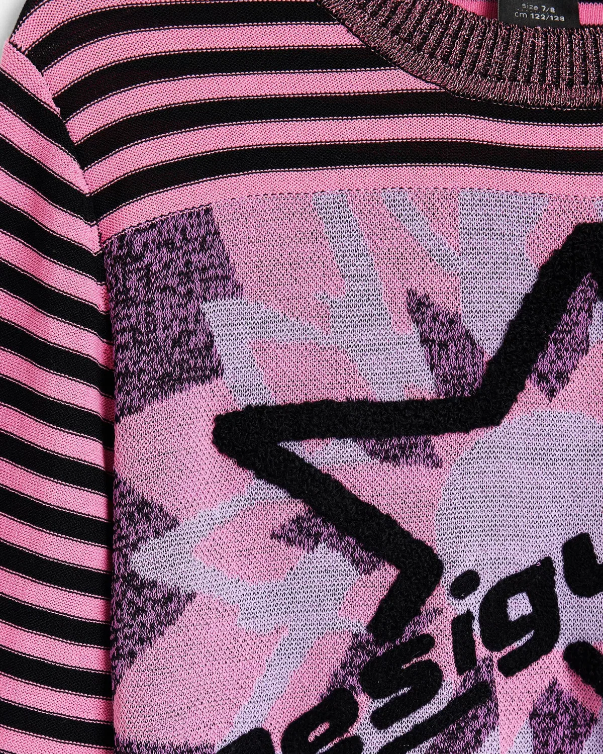 Детский джемпер для девочек с принтом Desigual, Rosa — фото 4