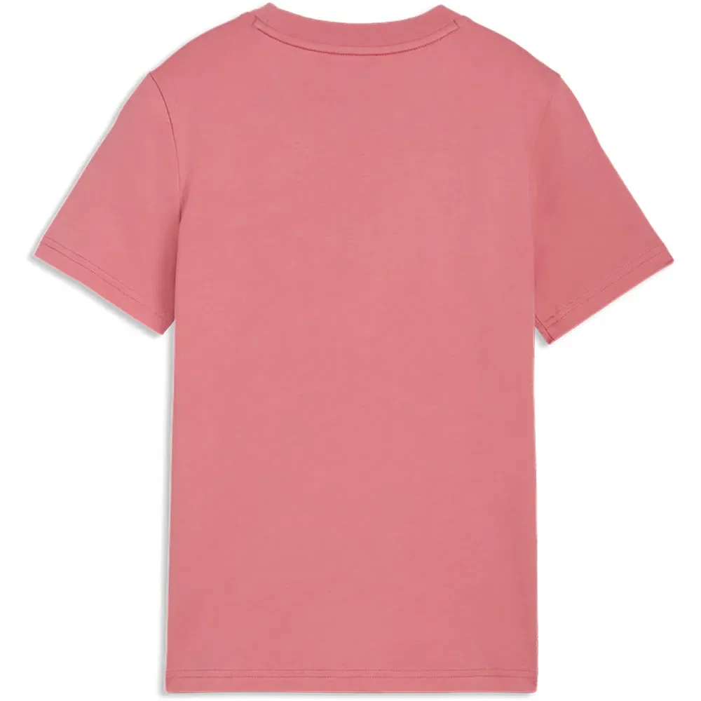 Детская футболка для девочек с принтом Ess No. 1 Logo Puma, Pink — фото 2