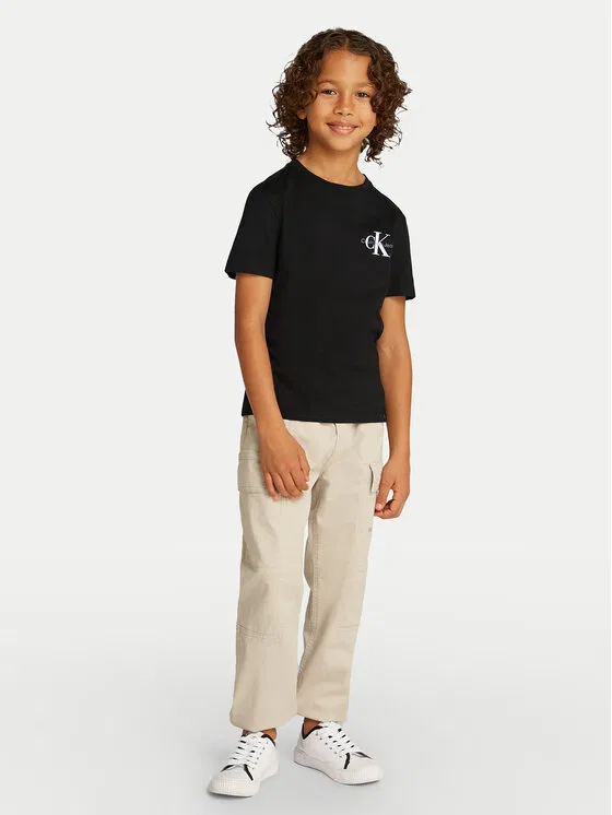 Футболка regular fit Monologo Calvin Klein Jeans, черный — фото 2