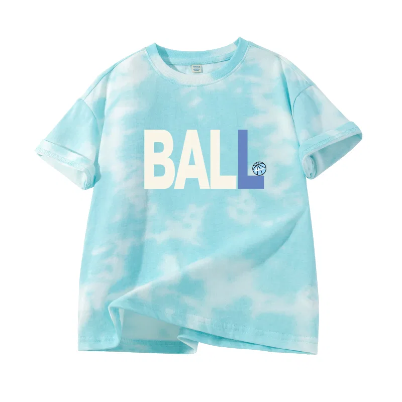 Детская футболка с принтом Basketball Letter Lake Blue/H Basketball Letter WARRIOR