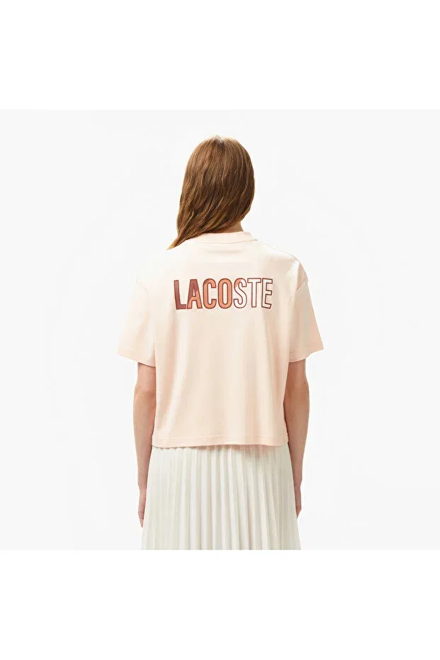 Футболка Lacoste Hcz-Pink, розовая с принтом — фото 3