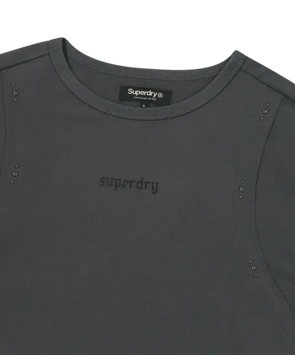 Футболка с шипами, Женская, Superdry, Charcoal — фото 4