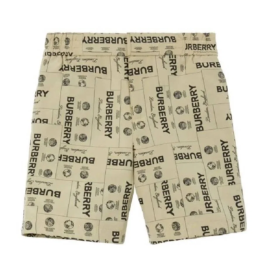 Шорты мальчика с жаккардовым принтом Roman Burberry, Archive Beige Ip Pat