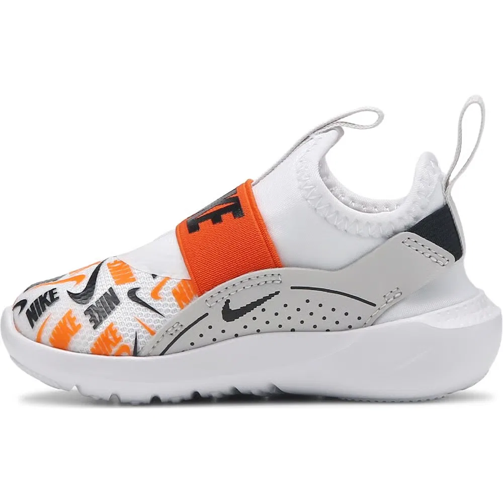 Детские кроссовки Flex Runner 4 без шнурков для малышей Nike, White/Orange Jdi — фото 3